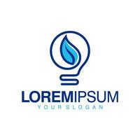 Abstract natural lamp logo design template vector