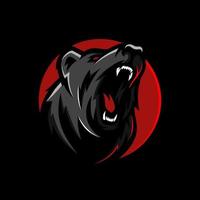 logotipo de oso grizzly profesional moderno para un equipo deportivo vector