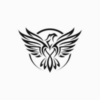 Tribal Eagle Tattoo Vector Illustration Eagle Stock Vector