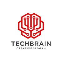 Brain Logo Design Vector Template