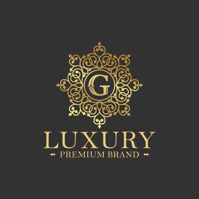 Floral Heraldic Luxury circle Logo template in vector for Restaurant, Royalty, Boutique, Cafe, Hotel, Jewelry, Fashion and other vector illustration