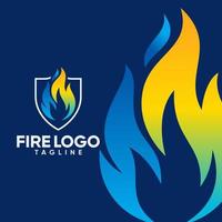 plantilla de vector de logotipo de llama de fuego