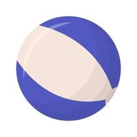 Colorful beach ball isolated on white background. Beach ball in multiple colors. Flat vector illustration.