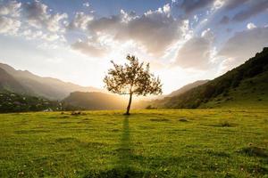 A beautiful landscape photography with Caucasus Mountains in Georgia. photo