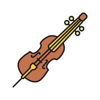 icono de color de violonchelo. violoncelo. ilustración vectorial aislada vector