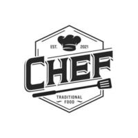 plantilla de vector de diseño de logotipo de maestro chef