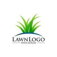 Lawn care logo design template vector