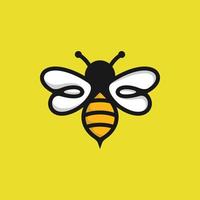 estilo lineal de plantilla vectorial de diseño de logotipo de abeja. icono de contorno. concepto de logotipo de colmena de trabajo duro creativo vector