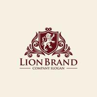 Luxury Golden Royal Lion King logo design inspiration vector