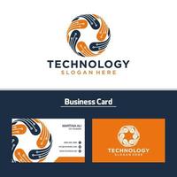 Technology Logo Design Vector Template