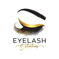 Luxury Beauty Eyelashes Logo Vector illustration