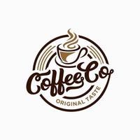 plantilla de diseño de logotipo de cafetería. emblema de café retro. arte vectorial vector