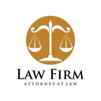 Law firm logo design vector template