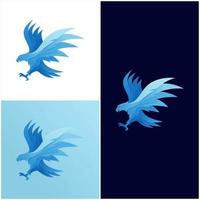 Ilustración de vector de diseño de logotipo de águila voladora colorida