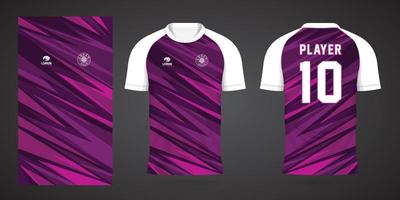 plantilla de diseño de deporte de camiseta de fútbol púrpura vector