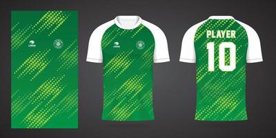 plantilla de diseño de deporte de camiseta de fútbol verde vector