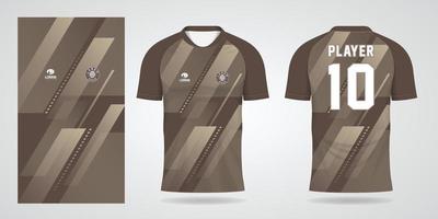 plantilla de diseño de deporte de camiseta de fútbol marrón vector