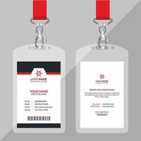 diseño de tarjeta de identificación moderno y profesional, diseño de tarjeta de identificación corporativa y creativa, tarjeta de identificación simple y abstracta, plantilla de diseño de tarjeta de identificación vector