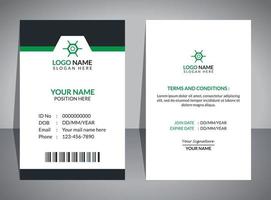 plantilla de diseño de tarjeta de identificación mínima, diseño de tarjeta de empleado vector