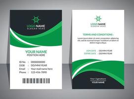 Creative ID Card Design Template, Employee Card Design vector