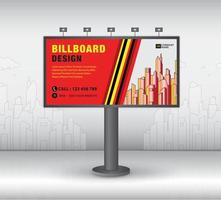 Billboard design template, advertisement, Realistic construction for outdoor advertising on city background, banner design for outdoor advertising, web banner, poster, presentation, Business template