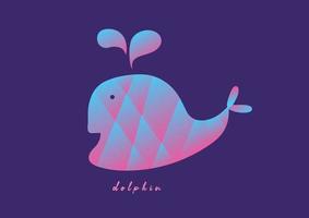 Dolphin Logo Design polygon vector illustration, web icon, sign, Dolphin animal cute cartoon