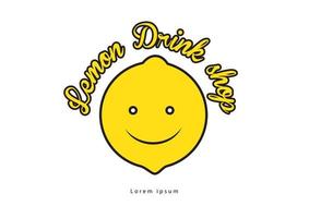Lemon yellow logo template vector design