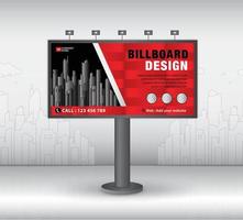 Billboard design template, advertisement, Realistic construction for outdoor advertising on city background, banner design for outdoor advertising, web banner, poster, presentation, Business template vector