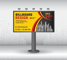 Billboard template design, banner design template vector