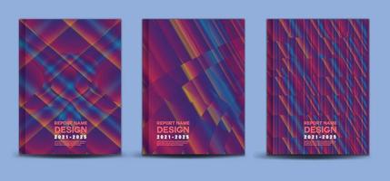 Cover template set, Annual report 2020-20205, Business brochure flyer template, advertisement, company profile, magazine ads, book, poster, Gradient abstract background vector, A4 size vector