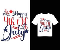 4th July t-shirt design template vector for happy independence day