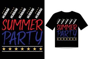 Summer party t shirt design template vector for summer day and summer party time