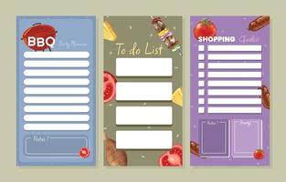 Barbecue Theme Journal Template vector