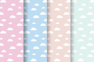 Cloud Pastel Pattern vector