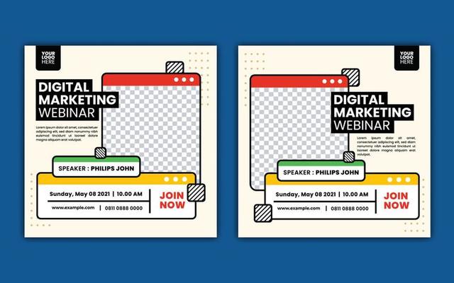 Digital Marketing Webinar Social Media Template