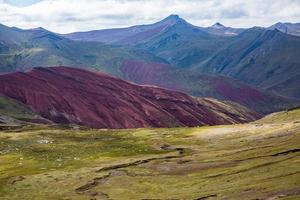 The Andes, Andes Mountains or Andean are the longest continental mountain range in the world. Beautiful mountain landscape in Peru photo