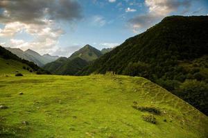 A beautiful landscape photography with Caucasus Mountains in Georgia. photo