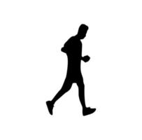 silhouette of running people vector