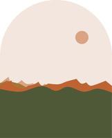 abstract boho landscape vector