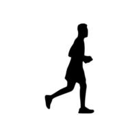 silhouette of running people vector