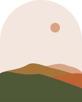 abstract boho landscape vector