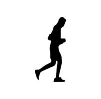 silhouette of running people vector