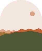 abstract boho landscape vector