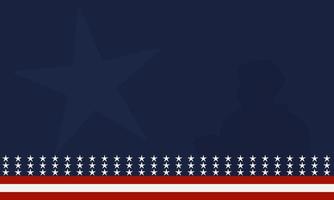 American flag with Silhouette of a veteran soldier, and copy space Area. Suitable to be placed on content with that theme. vector