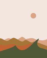 abstract boho landscape vector