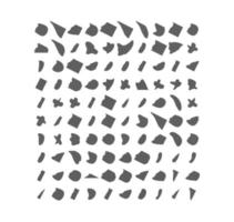 Set of organic dots shape vector