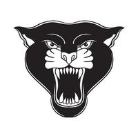 hand drawn head panther vintage doodle illustration for tattoo stickers poster etc vector