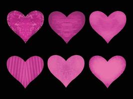 Heart Symbol Mark Set Texture Illustration vector