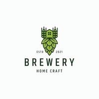Home brewery craft logo icon design template vector