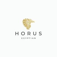 Horus egyptian god logo icon design template. elegant luxury gold flat vector